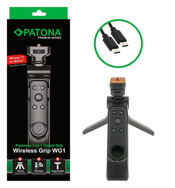 Premium Vlog Selfie Tripod Wireless Grip WG1